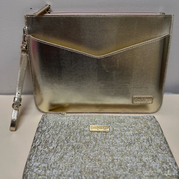 Lilly Pulitzer Gold and Silver Metallic Wristlet Clutch - Picture 4 of 11